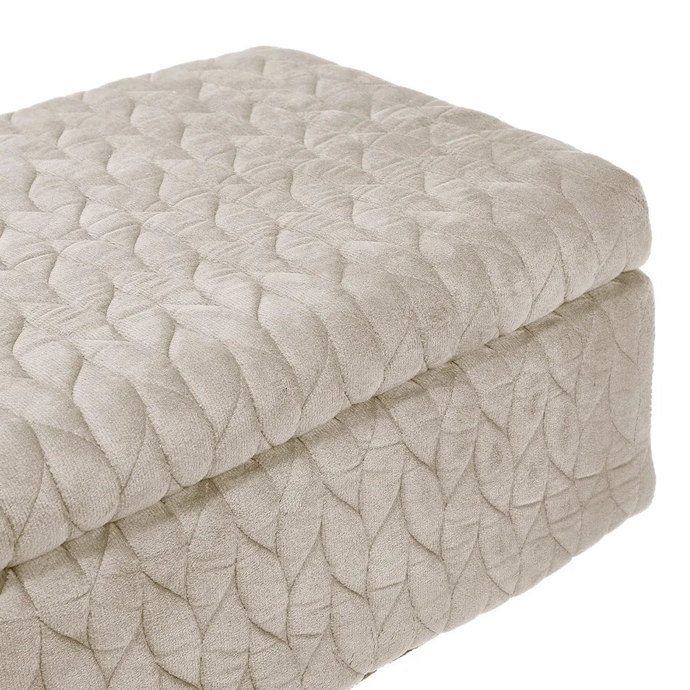 Rectangular Upholstered Storage Stool - Multifunctional Dressing Table Chair