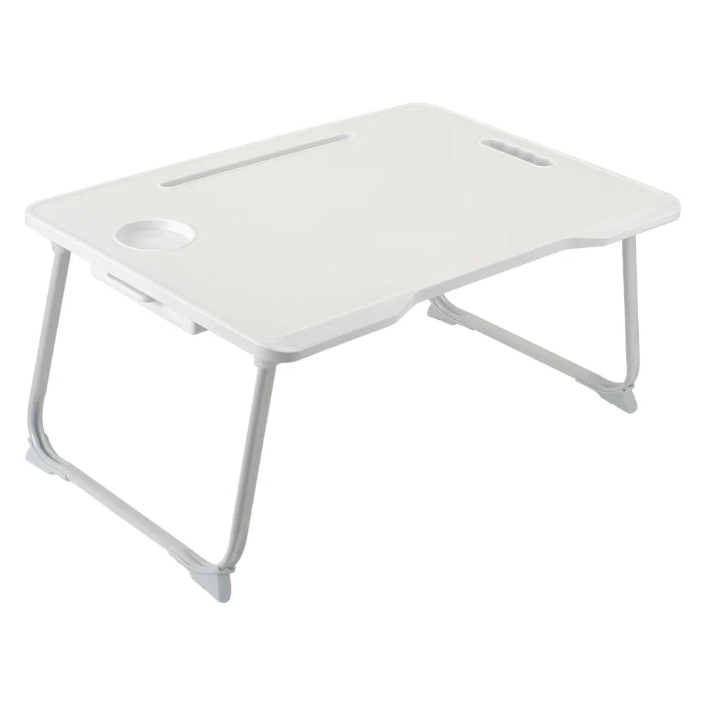 Foldable portable laptop bed desk with drawer for laptop, 60cmW x 42cmD x 28cmH