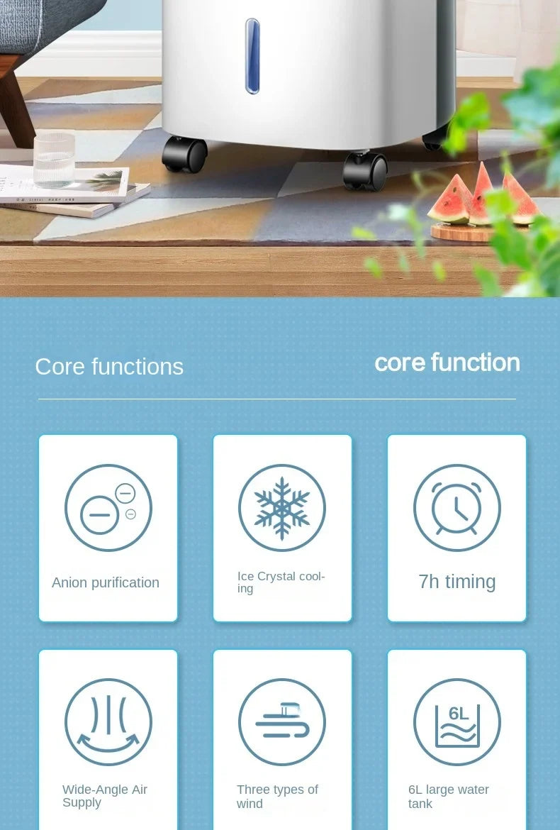 Haier Air Conditioner Fan Cooling Fan Humidification Refrigeration Bladeless Fan Household Air Conditioner Small Air Conditioner