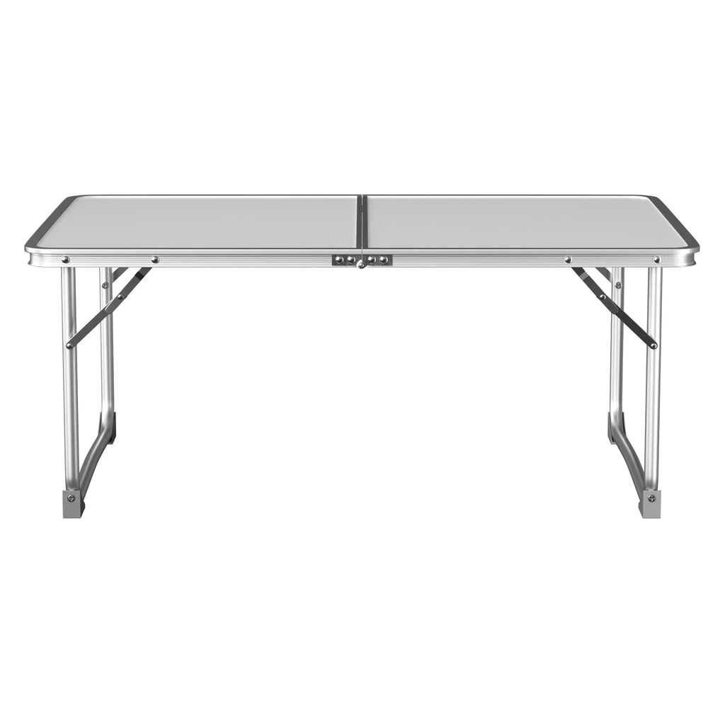 Mini Folding Picnic Table with Carry Handle, Aluminum Frame, Laptop Table for Sofa Bed Couch Floor, 60x40x24cm, Green/White