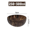 5/1PCS Natural Coconut Bowls Reusable Wooden Tableware with Spoon Dessert Fruit Salad Yogurt Coconut Bowl Home Kitchen Supplies