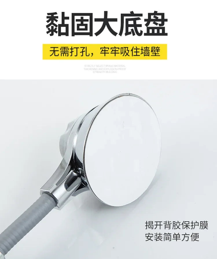 Suction Cup Shower Holder Adjustable Shower Head Holder Nozzle Handheld Holder Punch-Free Multi Angle Rotation Shower Bracket