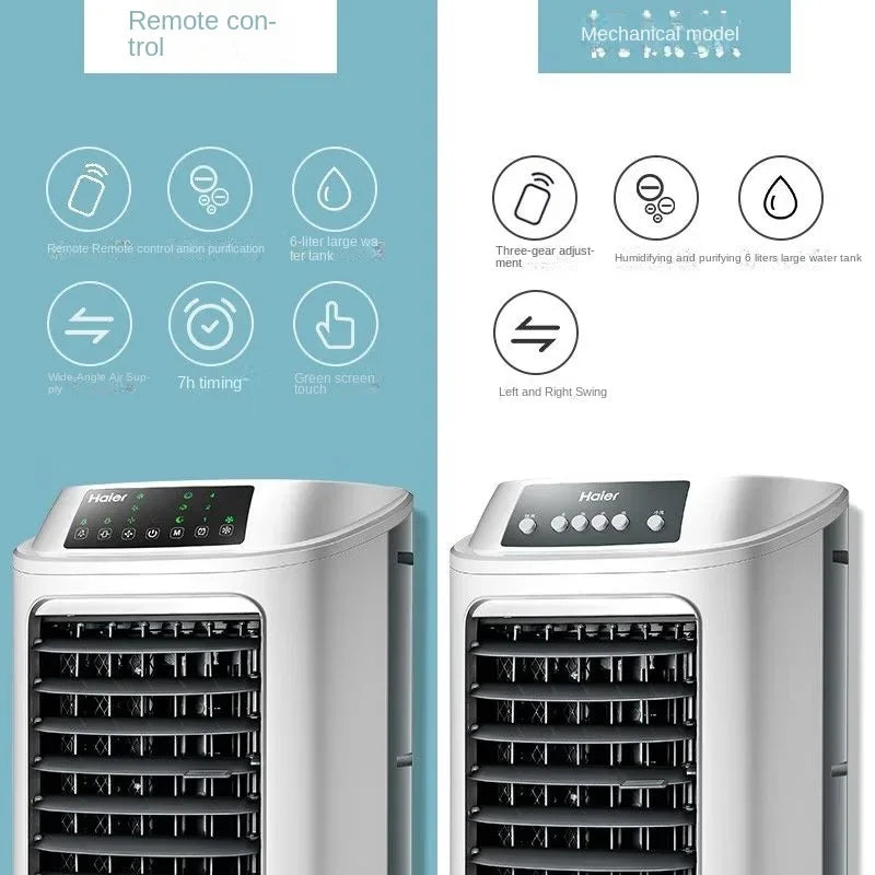 Haier Air Conditioner Fan Cooling Fan Humidification Refrigeration Bladeless Fan Household Air Conditioner Small Air Conditioner