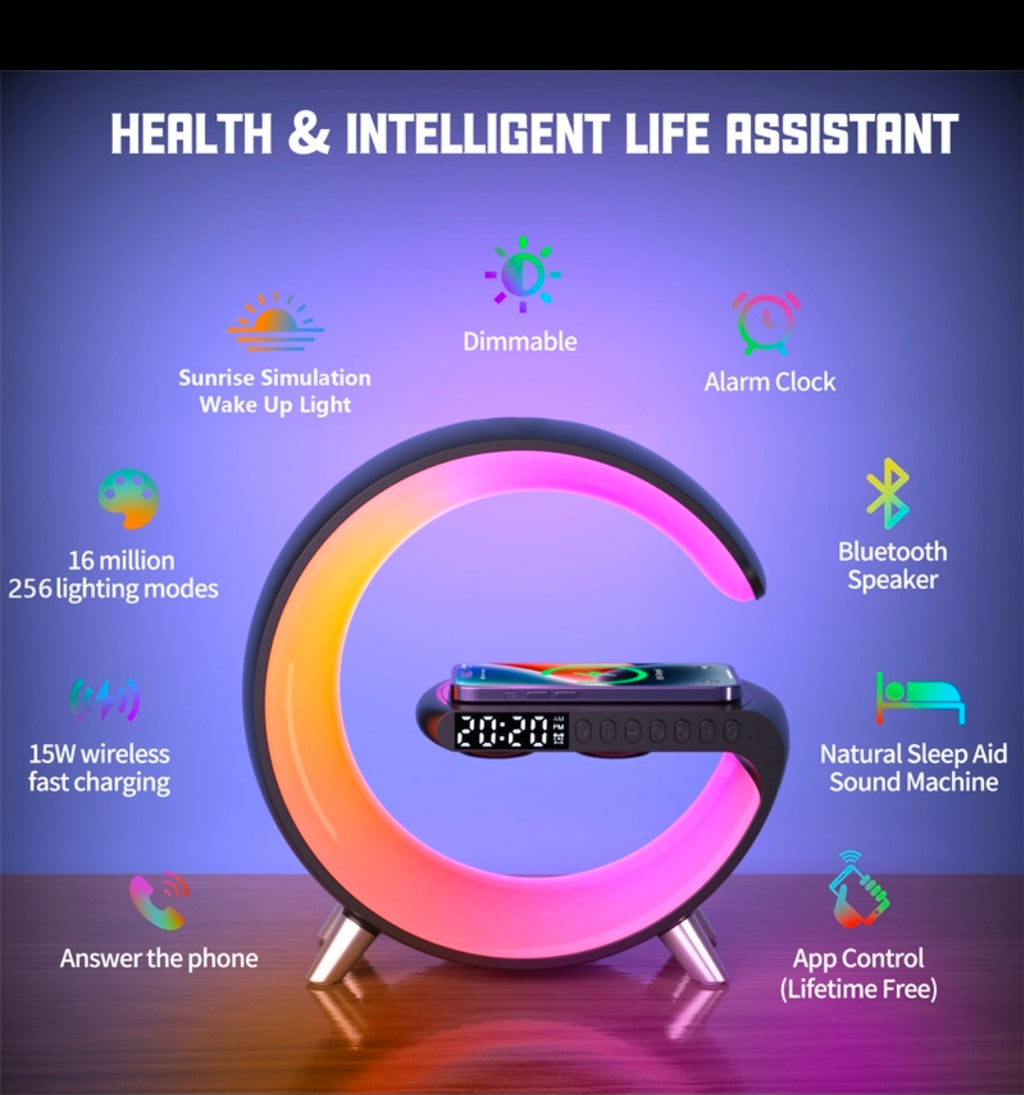 Intelligent G-Shaped LED Lamp with RGB lighting and app control
