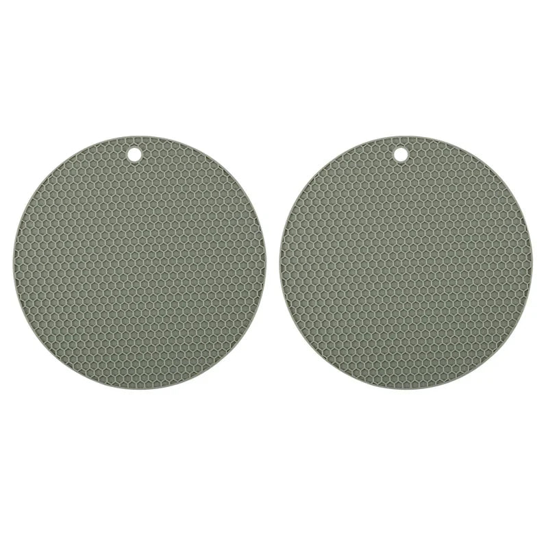 2/4 PCS Multifunction Heat Resistant Silicone Mat Drink Cup Coasters Nonslip Pads Pot Holder Table Placemat Kitchen Accessories