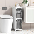 Slim White 3 Tier Storage Cabinet Narrow Gap Organiser Bathroom Kitchen Home