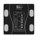 Smart Body Fat Scale - Black Glass Digital Bathroom Scales LED Display & App Tracking