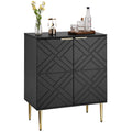 Storage Sideboard Cabinet Geometric Doors Gold Legs Modern Unit Bedside Side Table