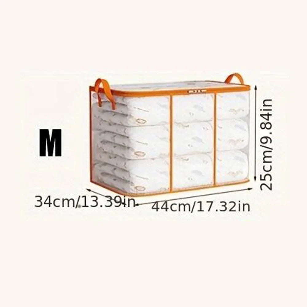 Transparent Clothes Storage Bag Foldable PVC Blanket Bedding Wardrobe Organiser