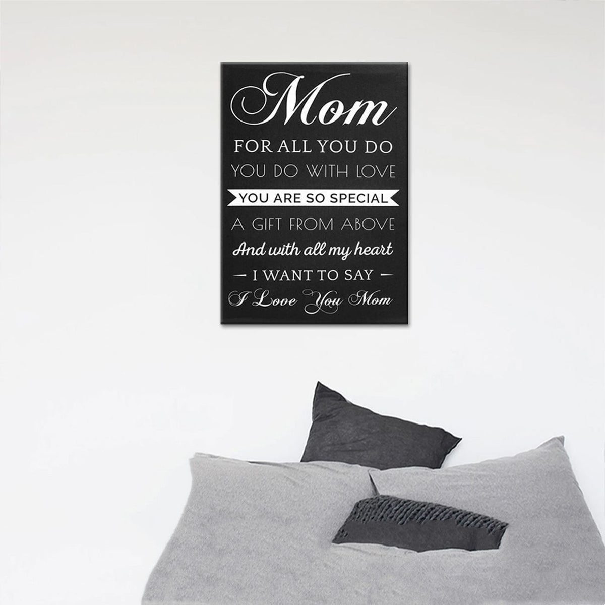 Unique Birthday Decorative Black Canvas Mural Mother's Day Gift Bedroom Paintings