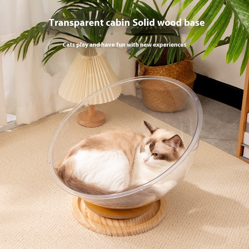 New Cat Space Capsule Bathtub Transparent Acrylic