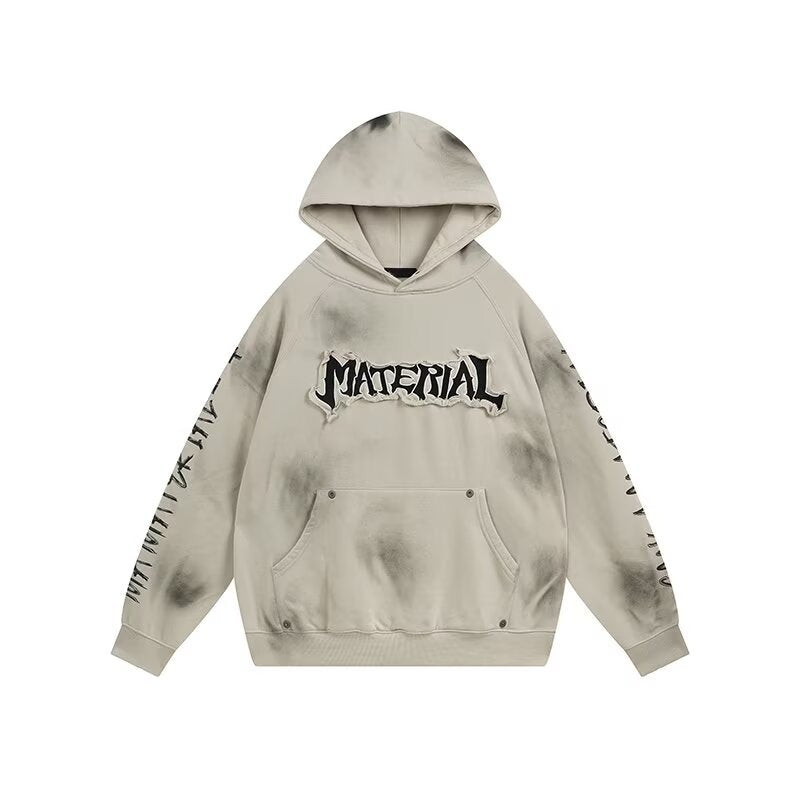 American Vintage Distressed Graffiti Hoodie