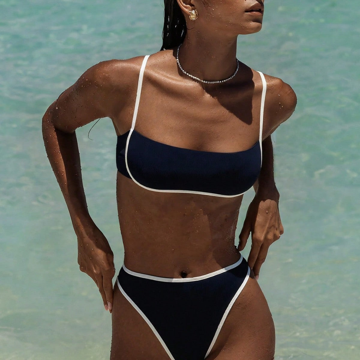 European And American-style Two-piece Bikini For Larger Busts
