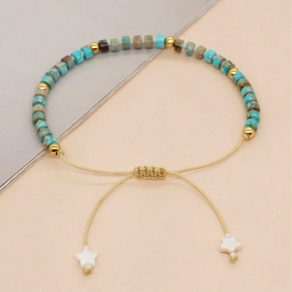 Oil Painting Artistic Bracelet Emperor Stone Shell Five-pointed Star Bracelet