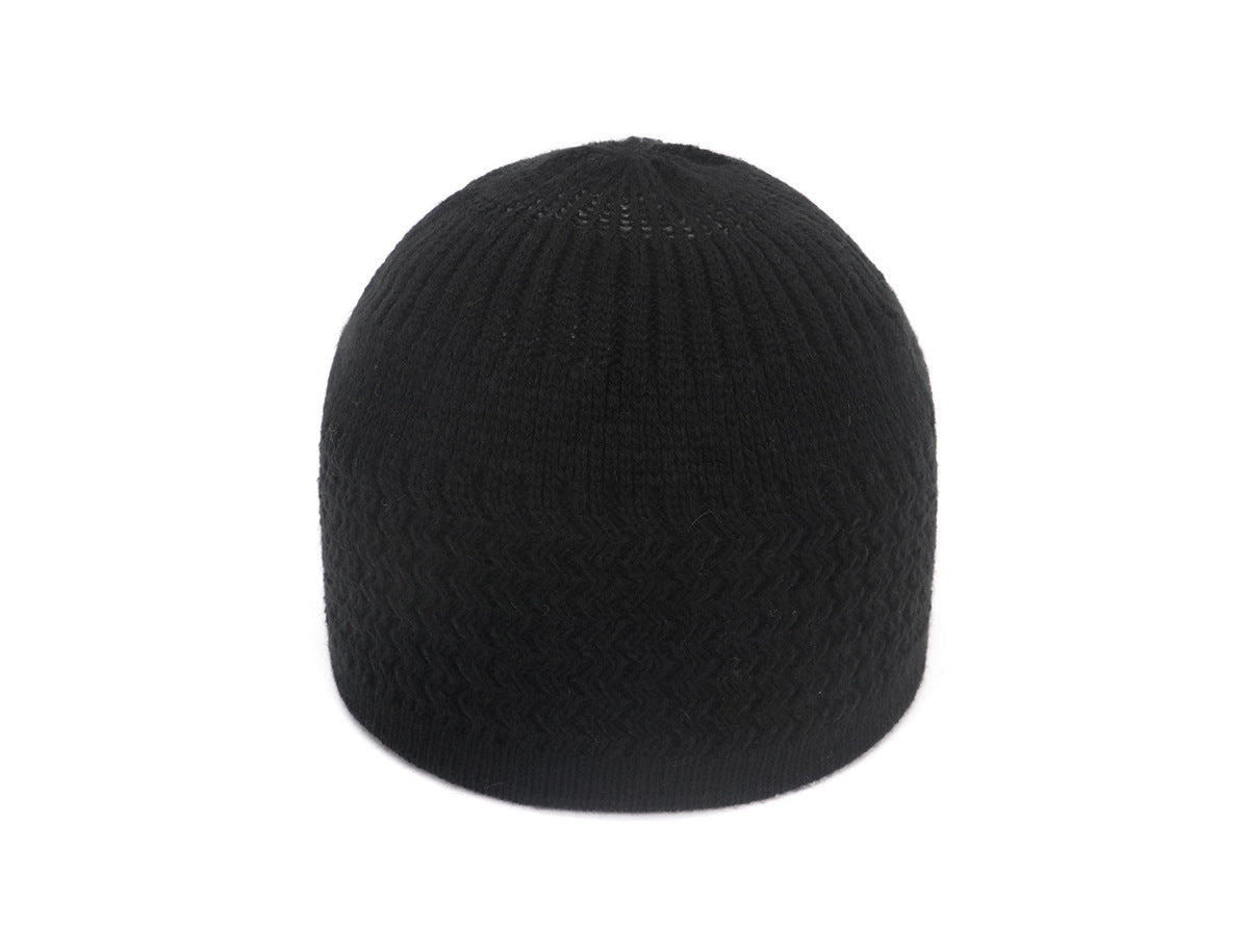 Autumn And Winter Hedging Knitted Wave Jacquard Neutral Dome Warm Woolen Toe Cap