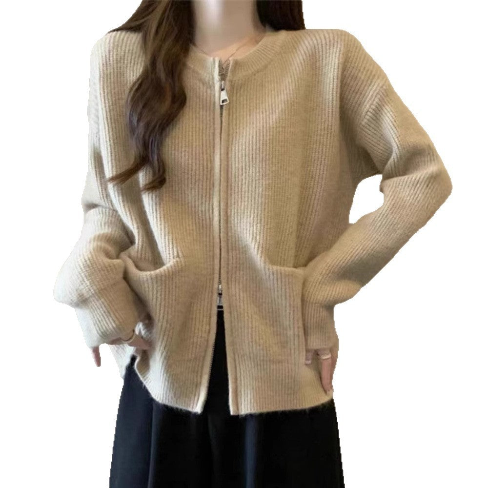 Design Temperature-sensitive Soft Wind Soft Glutinous Sweater Coat