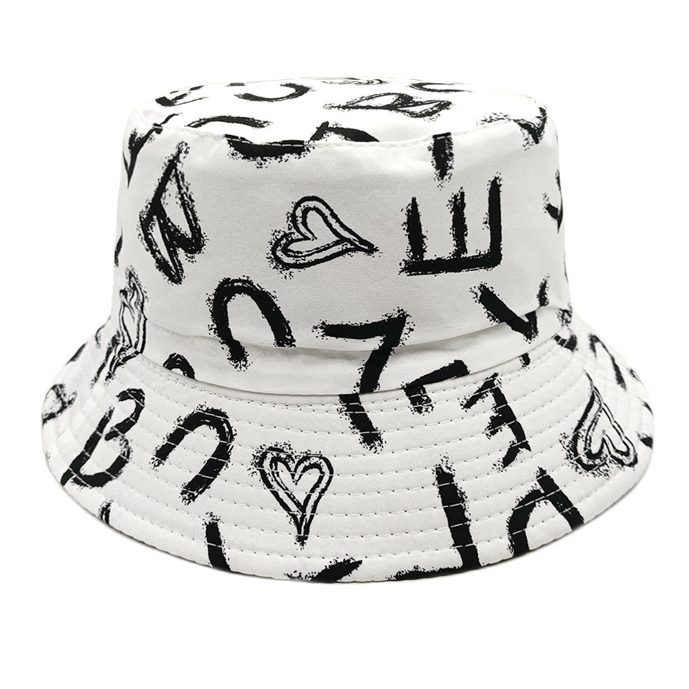 Love Letter Pattern Digital Printing Bucket Hat