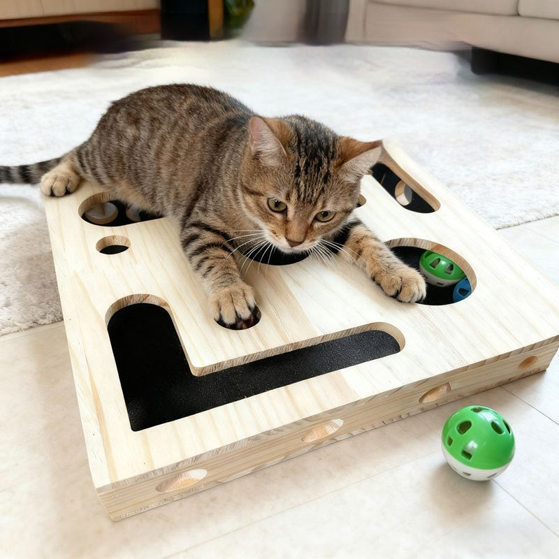 Entertainment And Scratching Combo Tautaus Solid Wood Maze