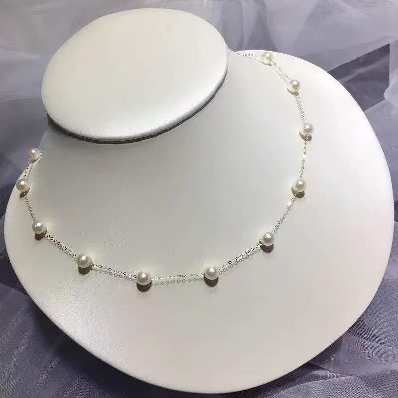 Starry Sky Shell Pearls Couple Valentine's Day Gift Necklace