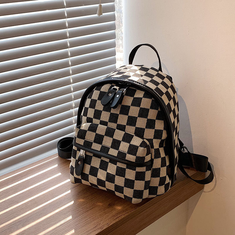 Checkerboard Checkerboard Black And White Contrast Color Trend Personality Shoulders