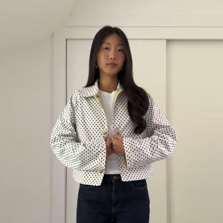 Women's Temperament Commute Lapel Double-sided Short Jacket