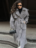 New Temperament Commute Double Breasted Mid-length Loose Woolen Coat