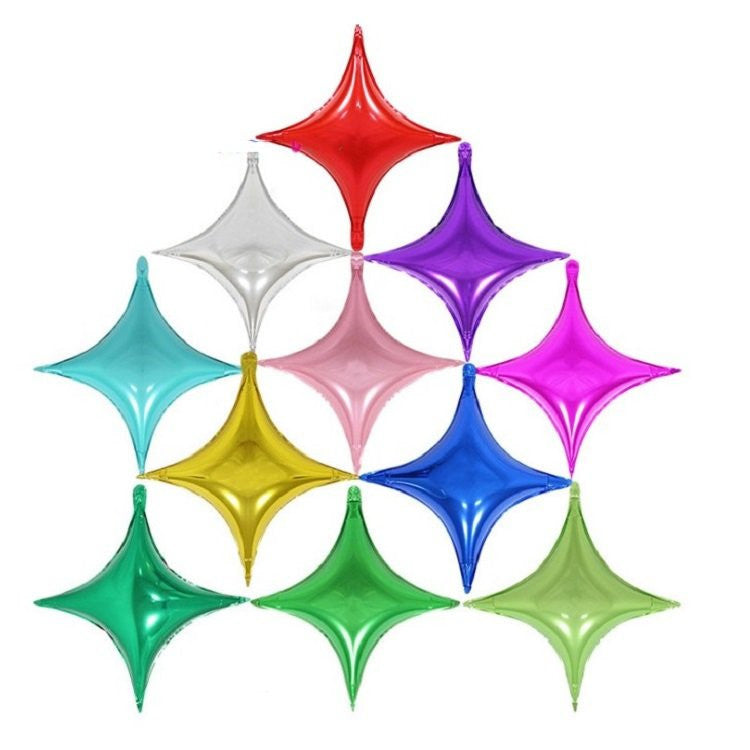 10-inch Small Size Four-angle Star Aluminum Film Balloon