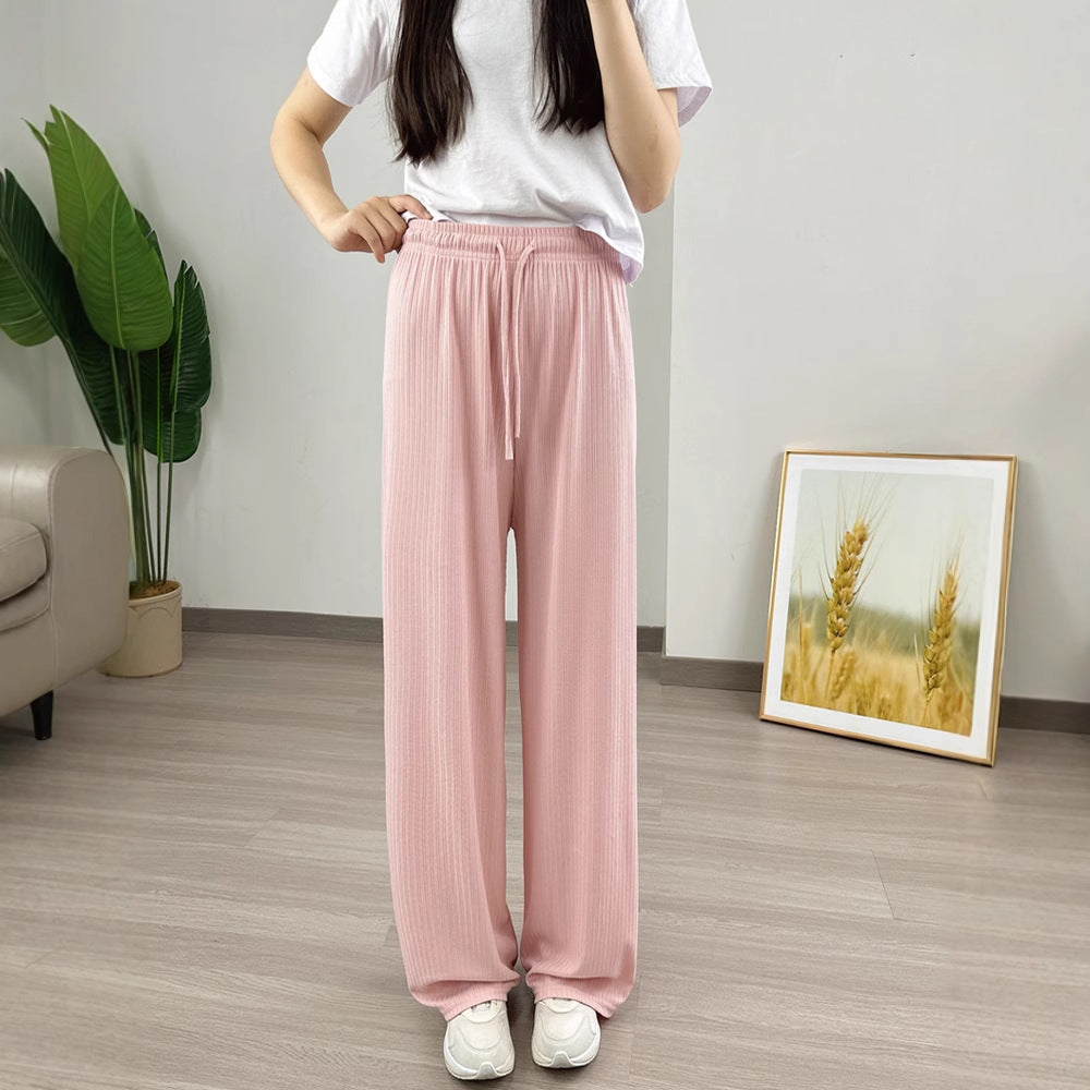 Women's Jacquard Summer Pants Slimming And Casual Trousers