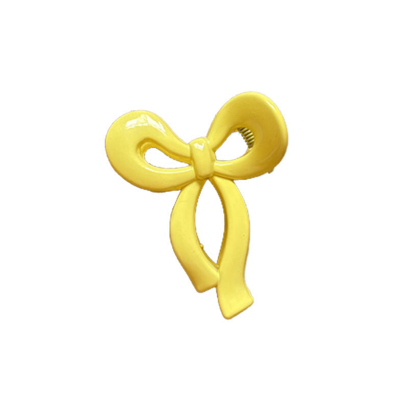 Small Size Bow Claw Side Cropped Hair Clip