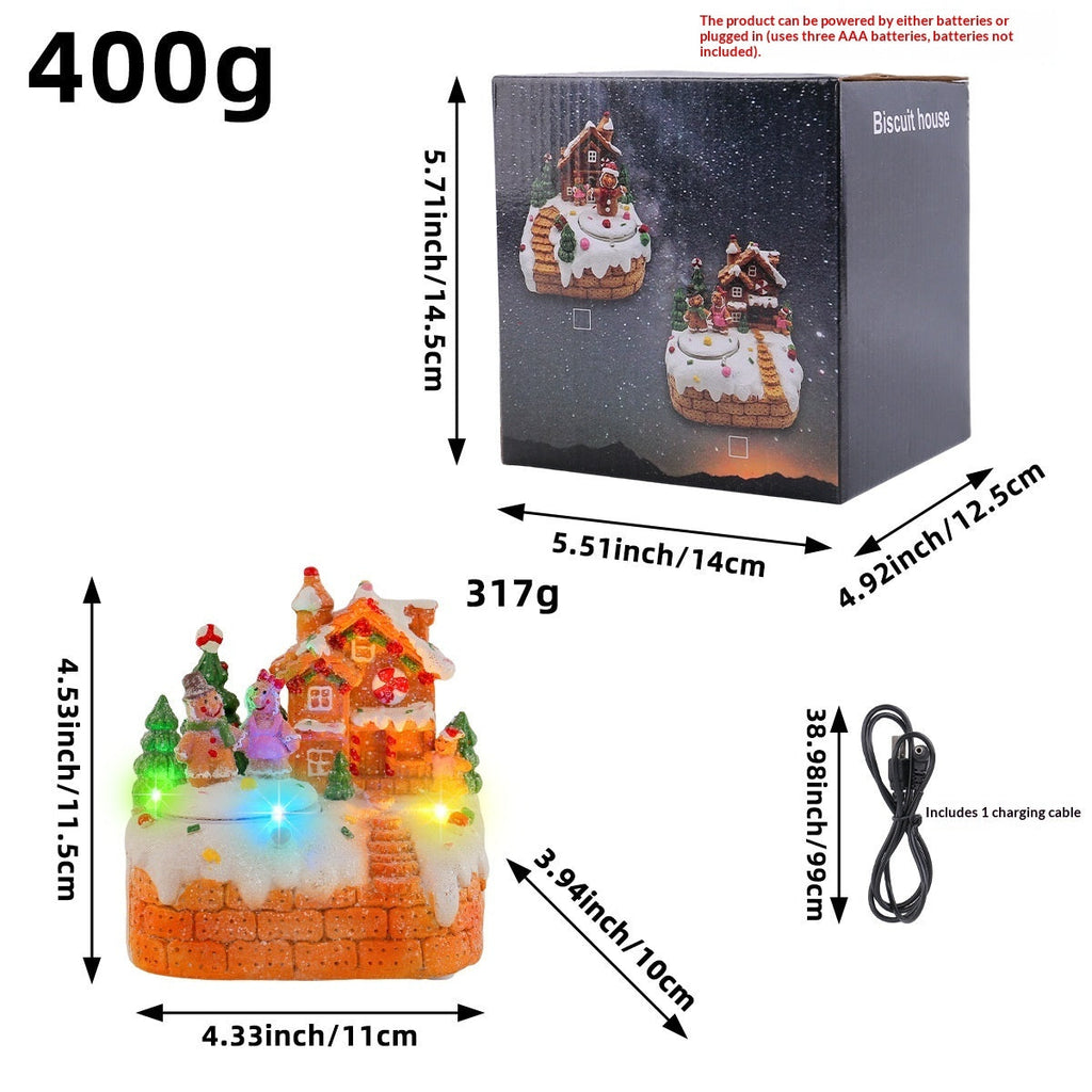 Rotating Gingerbread Man Music Box - Premium Christmas Desktop Ornament | Holiday Decor Gift