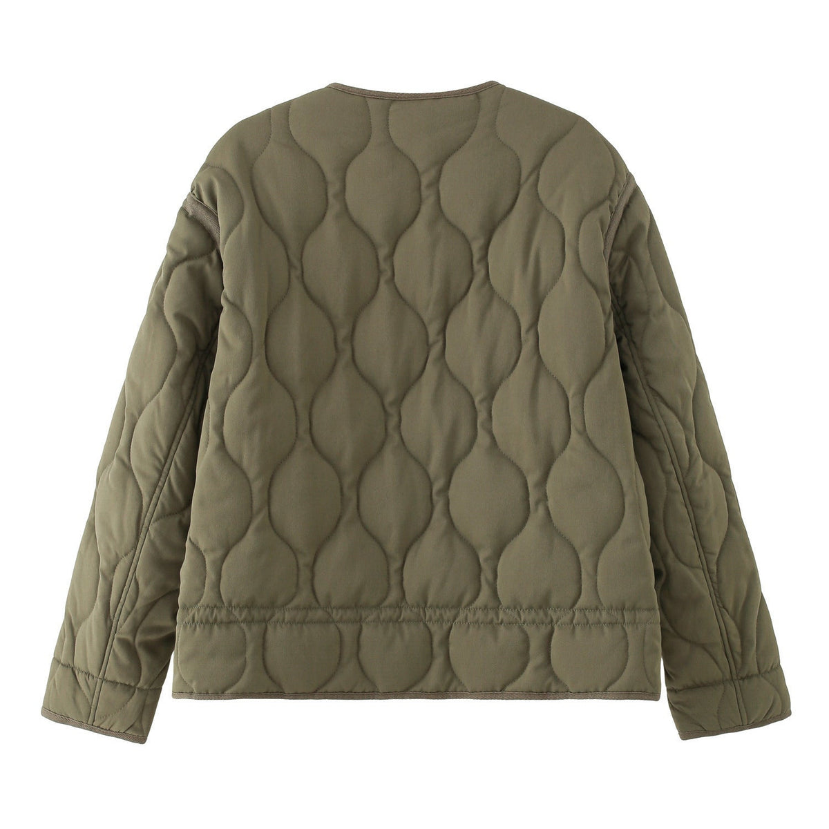 Fashion Single-breasted Quilted Diamond Lattice Cotton-padded Coat