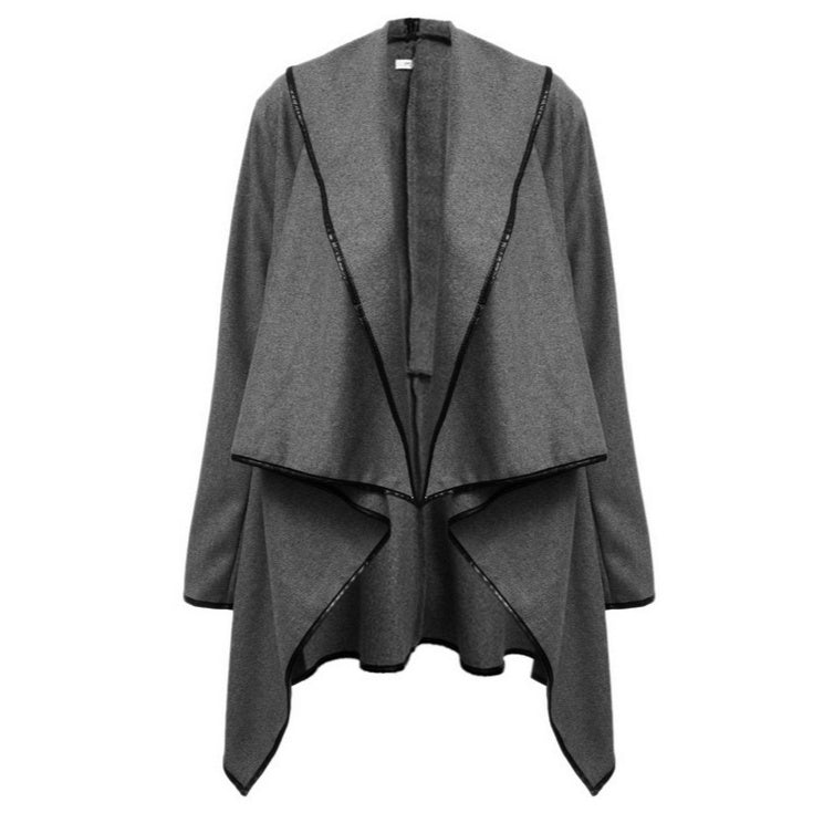 Figure-flattering Asymmetrical Wool Coattrench Coat