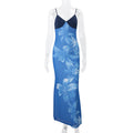 Mesh Slim Fit Patchwork Sling Dress Women