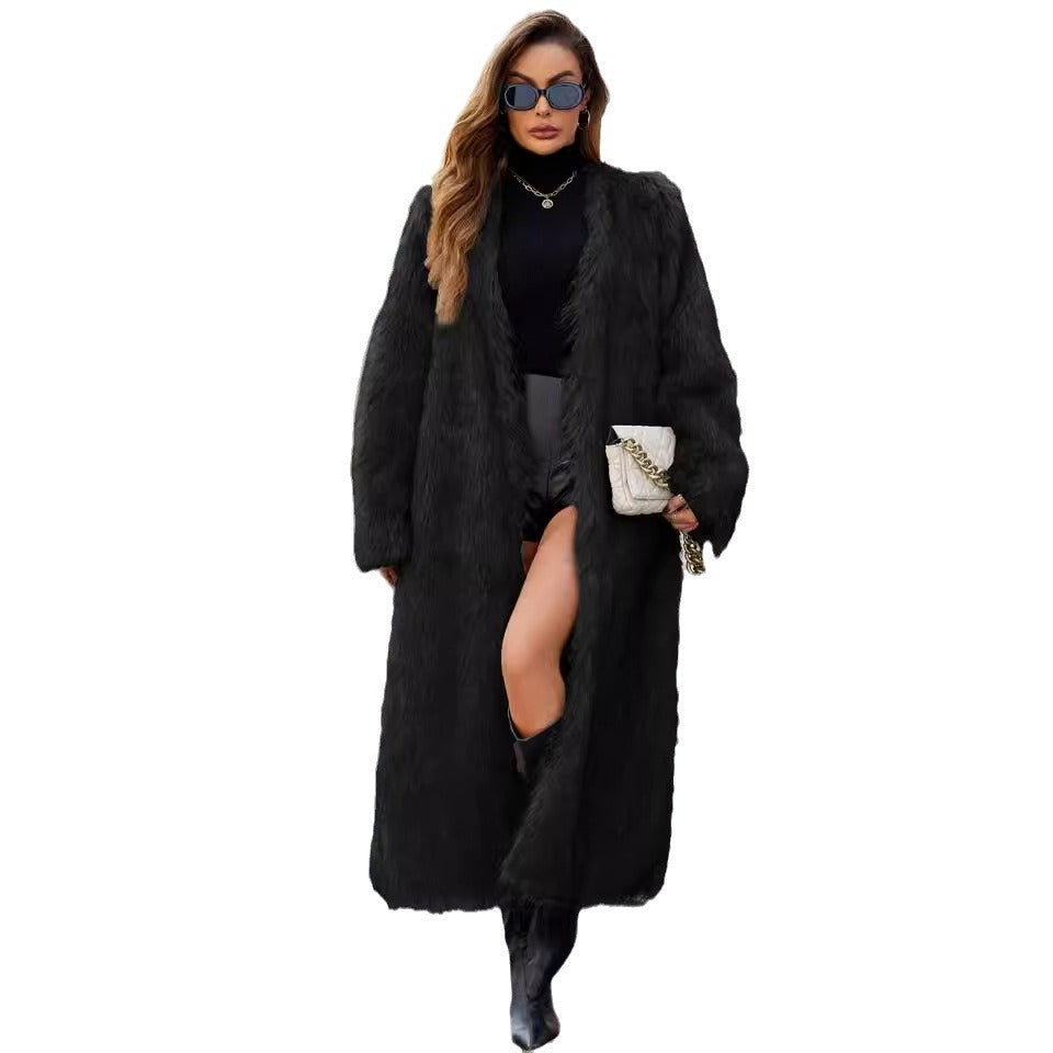 Fashionable V-neck Long Coat For Women