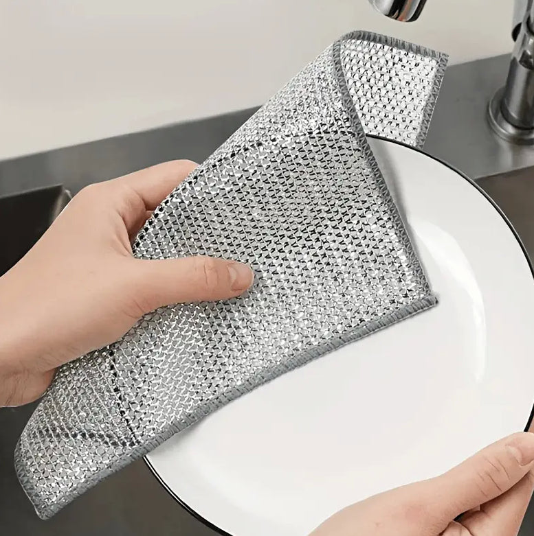 Double-sided Kitchen Oilproof Double-layer Cleaning Scouring Pad