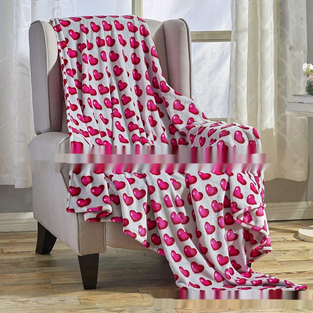 Valentine's Day Gift Small Love Holiday Gift Christmas Flannel Blanket