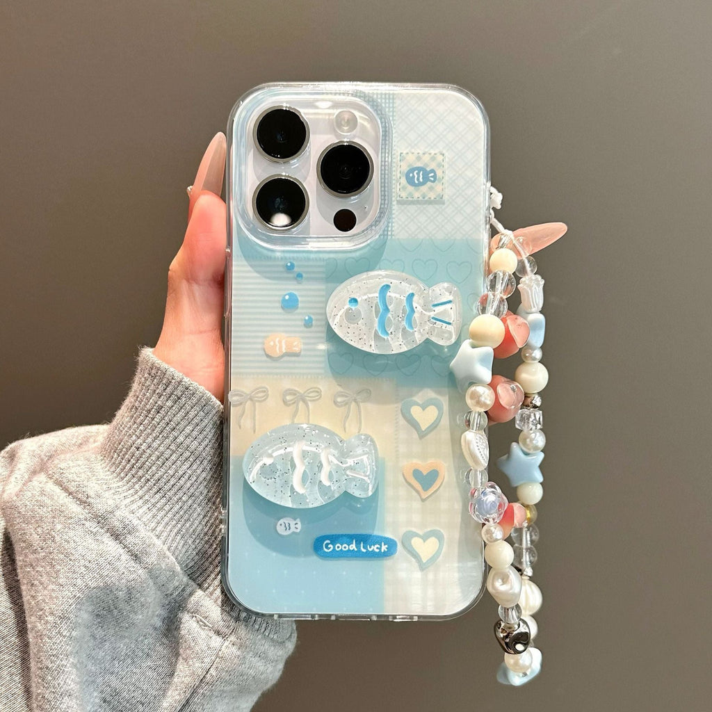 Single Layer  Three-dimensional Fish New Phone Case