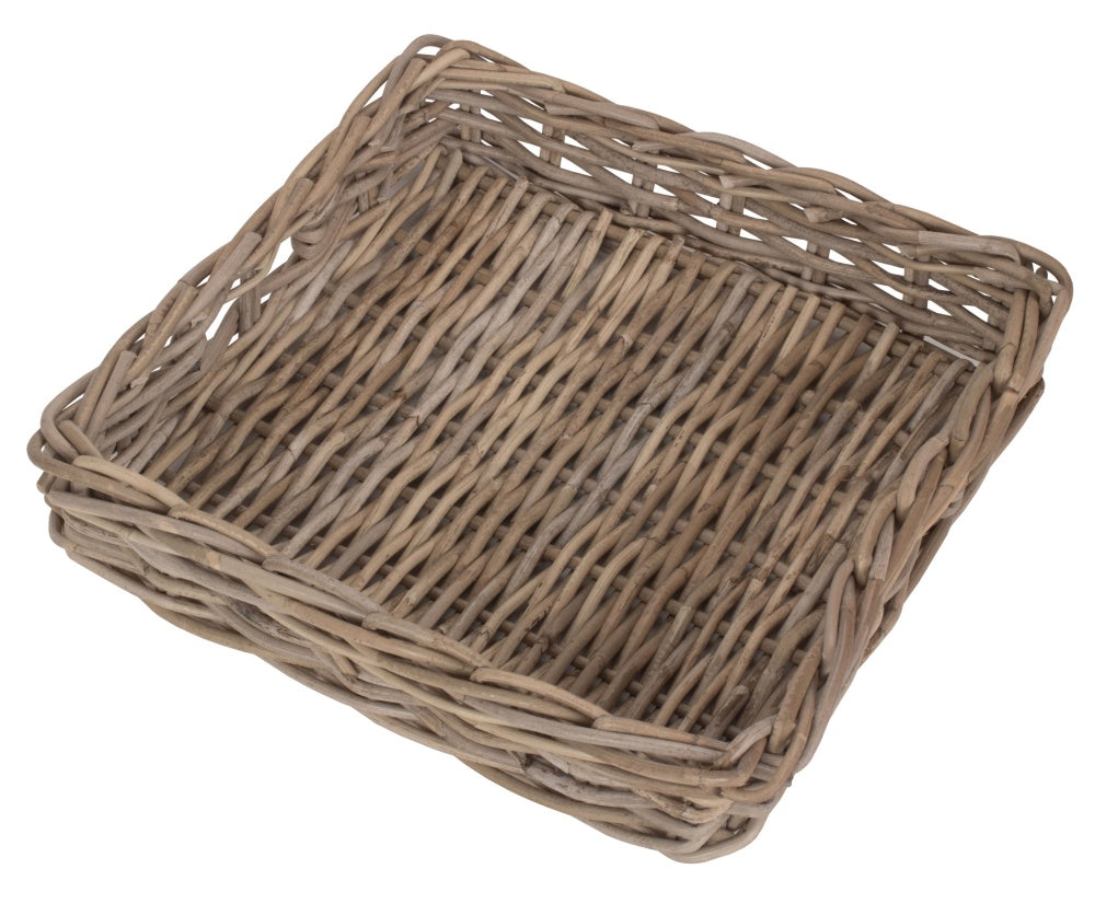 Square Rattan Serving Tray