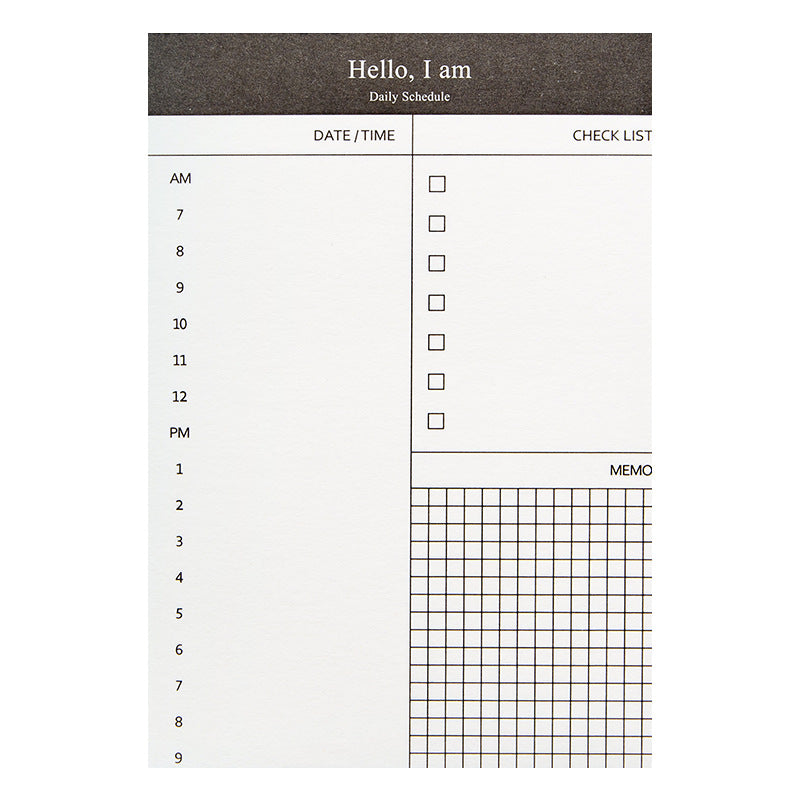 Portable Notepad Schedule Daily Planner