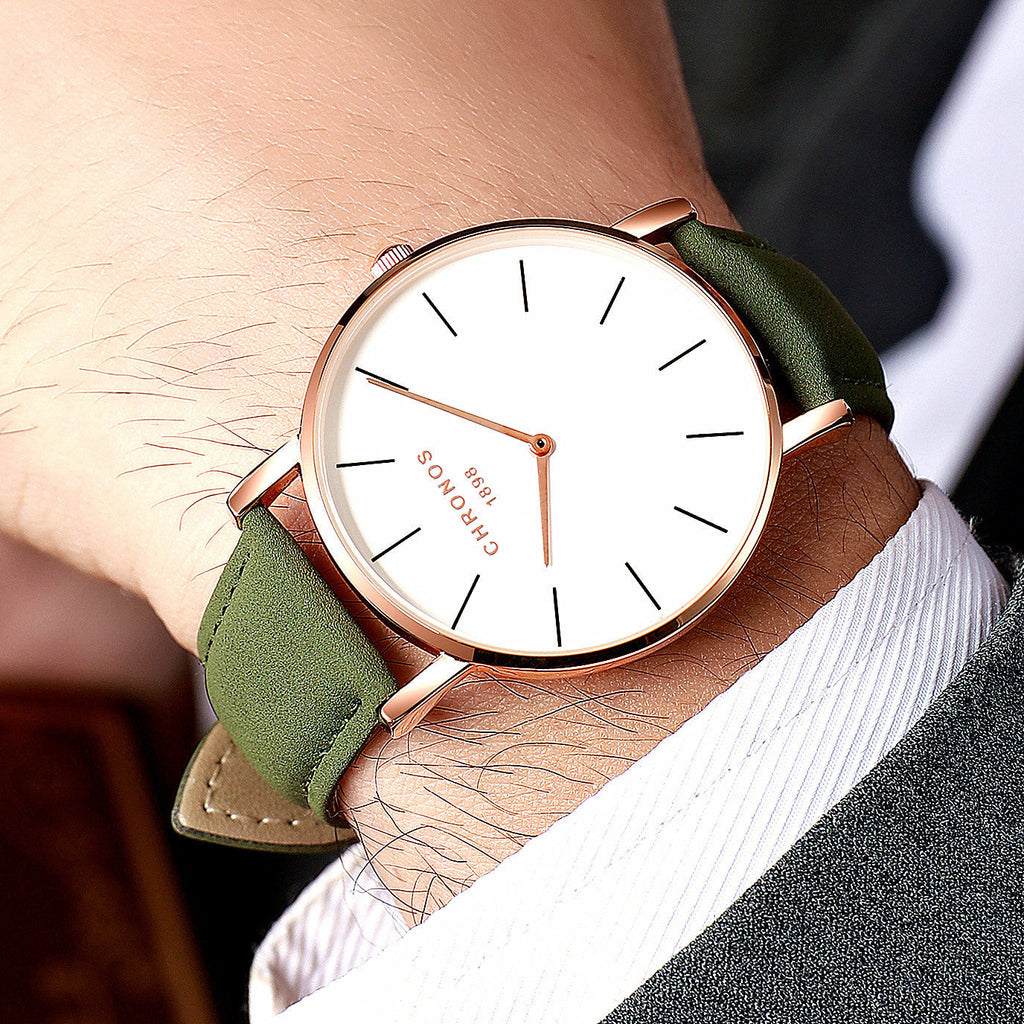 Fashion Casual Men's Ultrathin And Simple Waterproof Wrist Watch