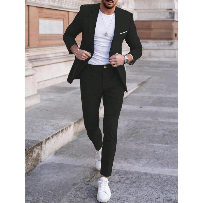 Men's Casual Suit Two-piece Set