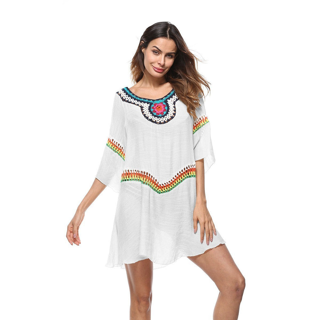 Crocheted Ethnic Style Sun Protection Clothing