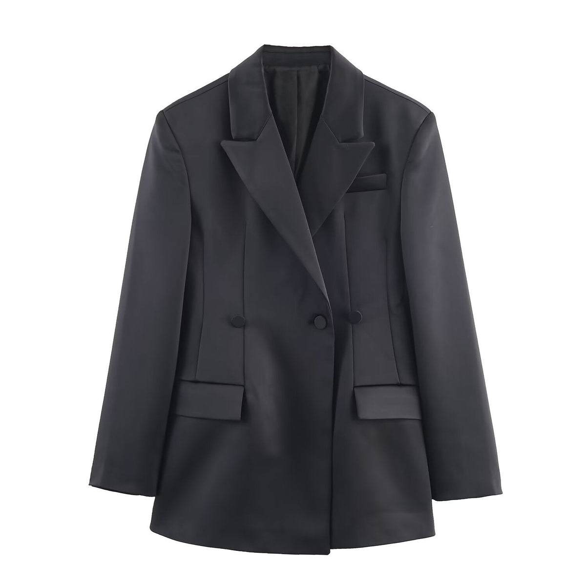 New Women's Silk-satin-texture Blazer Fashionable