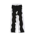 Black And White Patchwork Design Sense Patchwork Jeans