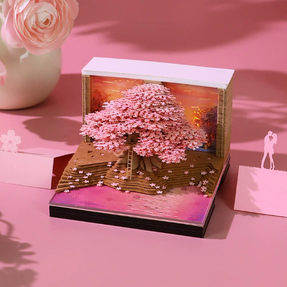 2026 Desk Calendar, Creative Desktop Ornament, Treehouse Paper Sculpture