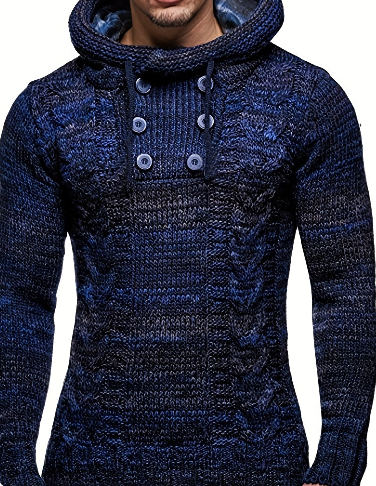 Turtleneck hooded sweater