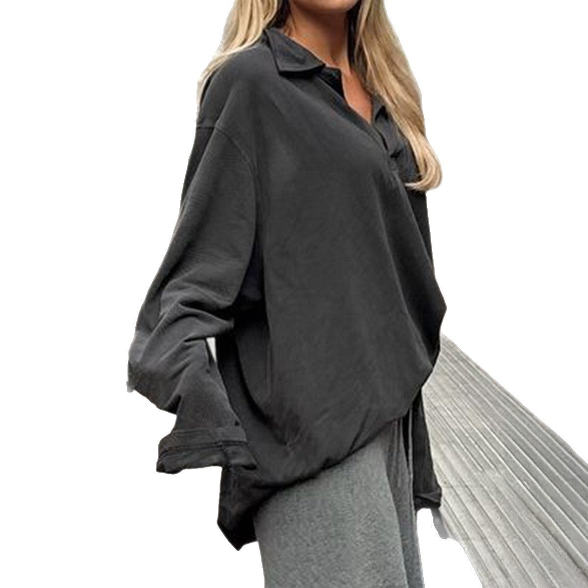 Casual Vacation Style Loose Long Sleeve Women