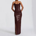 Women's Back-tie Tube Top Dress With Side Slit