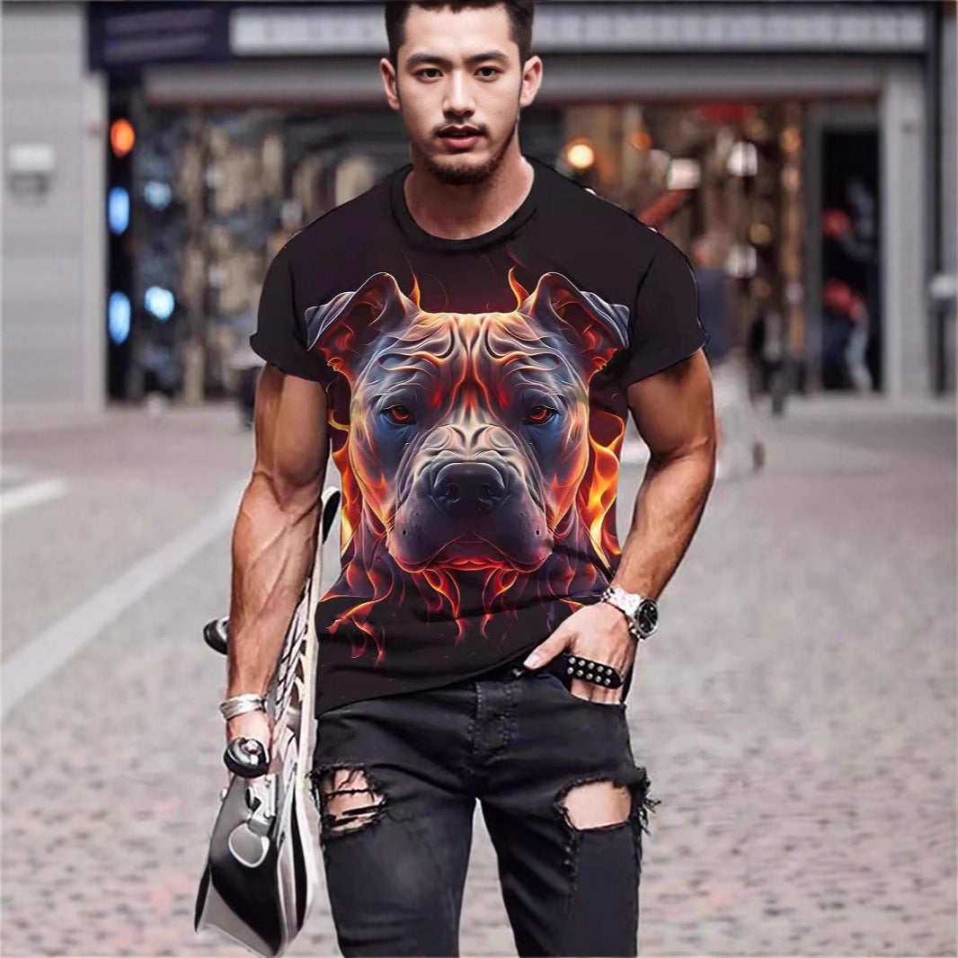 3D Printed Animal Style Vintage Quick-dry T-shirt
