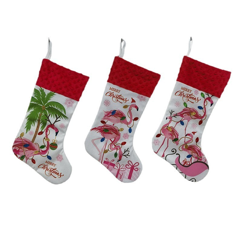 Flamingo Christmas Stockings Holiday Decoration Pendant